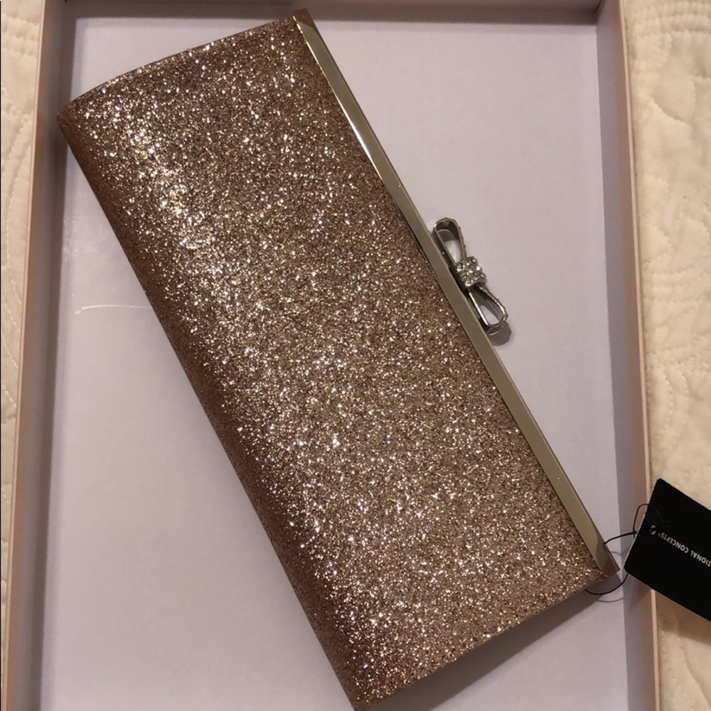 NWT INC Rose Gold Clutch